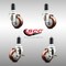 Service Caster 3 Inch 316SS Maroon Poly Swivel 1-1/4 Inch Expanding Stem Caster Brake SCC, 2PK SS316EX20S314-PPUB-MRN-2-TLB-2-114 - alternate 2